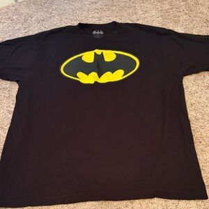 Batman Black Tee with Silver Logo